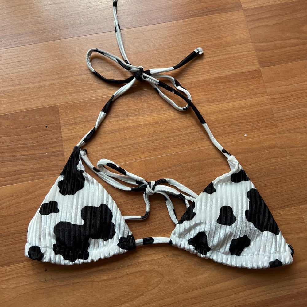cow print bikini top